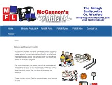Tablet Screenshot of mcgannonforklifts.com